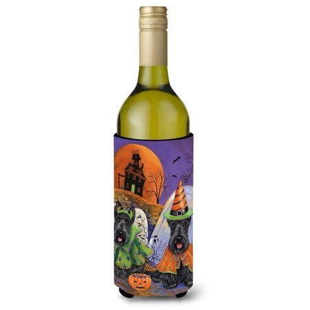 CAROLINES TREASURES 24 oz Scottie Halloween Haunted House Wine Bottle Hugger PPP3177LITERK
